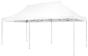 Amicasa Gazebo da Giardino 6x3 mt Pieghevole in Ferro/Tessuto colore Bianco