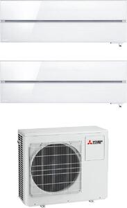 MITSUBISHI Climatizzatore Dual Split Inverter 12000 + 12000 Btu Condizionatore con Pompa di Calore Classe A+++/A++ Gas R32 (Unit Interna + Unit E