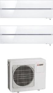 MITSUBISHI Climatizzatore Dual Split Inverter 9000 + 12000 Btu Condizionatore con Pompa di Calore Classe A+++/A++ Gas R32 (Unit Interna + Unit Es