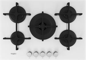 Whirlpool GOA 7523/WH Serie Ambient Piano Cottura 5 Fuochi a Gas 75 cm (1 Bruciatore Doppia Corona) colore Bianco