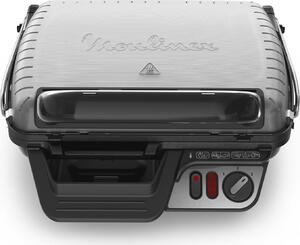 Moulinex Griglia Elettrica Potenza 2000W con Piastre Antiaderenti e Vaschetta Raccogligrassi UltraCompact Comfort - GI306010