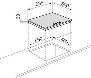 Glem Gas GT64SA Piano Cottura 4 Fuochi a Gas 60 cm colore Sabbia