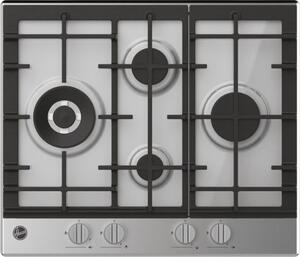 Hoover H-HOB 300 GAS Piano Cottura 4 Fuochi a Gas Larghezza 60 cm in Acciaio Inox colore Inox - HHG6D5WK3X