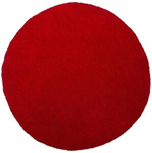 Tappeto shaggy rosso 140 cm moderno tappeto rotondo trapuntato a Pelo Lungo Beliani