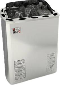 Stufe per sauna Sawo Mini X acciaio 3,6 kW | controllo separato necessario | MX-36NS-Z