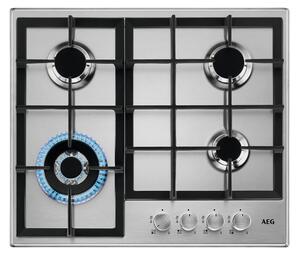 Aeg HGB64400SM Piano Cottura 4 Fuochi a Gas 60 cm colore Inox