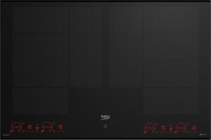 Beko HII88810NTI Piano Cottura Induzione 8 Fuochi 80 cm Piano in Vetro colore Nero