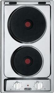De Longhi I 23-1 ER Domino Piano Cottura Elettrico 2 Fuochi 30 cm colore Inox