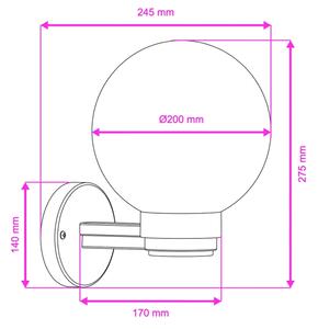 Brilagi - Applique da esterno HARBOR 1xE27/40W/230V IP33 nero/trasparente