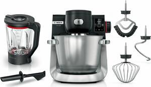 Bosch Impastatrice Planetaria Capacit Ciotola 5.5 Litri Potenza 1600 Watt Funzione Pulse colore Nero e Inox - MUMS6ZS17 Serie 6