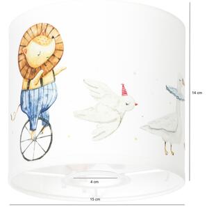 Brilagi - Paralume universale BOBO E27 diam. 15 cm bianco/animaletti