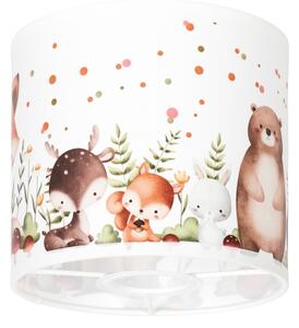 Brilagi - Paralume universale BOBO E27, diametro 15 cm, bianco con decorazioni a tema animali