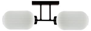 Lampada a sospensione VILAR bianco e nero 2xE27x20W in vetro, dimensioni: 20x56x14 cm, IP20, Kaja