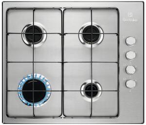 Electrolux KGS6404SX Piano Cottura 4 Fuochi a Gas 55 cm Piano in Acciaio Inossidabile colore Inox