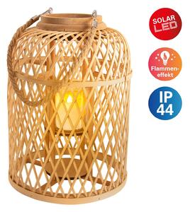 Näve Lanterna solare LED cesto bambù alta 38cm naturale