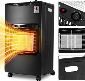 Stufa a gas ISOISL da 4,2 kW con riscaldamento a infrarossi, 3 livelli di potenza e 2 adattatori