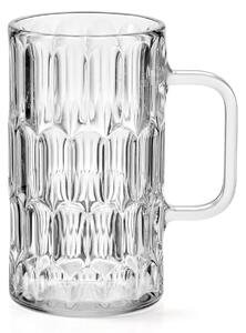 BICCHIERI Da Birra VANITY in Cristallo Acrilico Bio-based confezione Diametro � 12xh 15 cm-590 ML BPA FREE colore trasparente