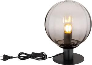 GLOBO LIGHTING Lampada da Tavolo Design Moderno in Metallo con Paralume Vetro Fum colore Nero - 15216T Dallerta