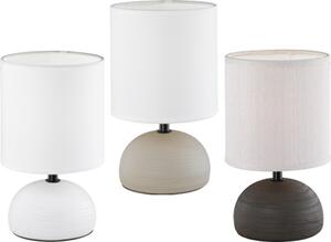 Trio Lighting Lampada da Tavolo Design Moderno in Ceramica con Paralume in Tessuto colore Cappuccino - TRI011811