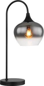 GLOBO LIGHTING Lampada da Tavolo Design Moderno in Metallo con Paralume Vetro Fum colore Nero - 15548T Maxy