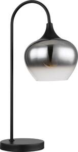 GLOBO LIGHTING Lampada da Tavolo Design Moderno in Metallo con Paralume Vetro Fum colore Nero - 15548T Maxy