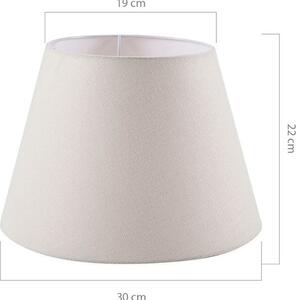 DecHome Lampada da Tavolo in Legno e Tessuto Base in Legno, Paralume in Tessuto Attacco E27 Dimensioni 30x22 cm colore Nero e Bianco - Deco