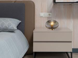 GLOBO LIGHTING Lampada da Tavolo Design Moderno in Metallo con Paralume Vetro Fum colore Ottone - 15469T2 Normy