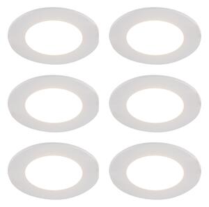 Set di 6 faretti da incasso bianchi con LED dimmerabile a 3 livelli IP65 - Blanca