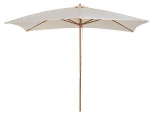 Outsunny Ombrellone 2x3 m da Giardino Impermeabile, in Legno e Poliestere 180G, Beige