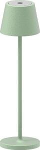 NEW MAJESTIC Lampada da Tavolo LED Ricaricabile Design Moderno 27 cm colore Verde - 120455 VS GAIA