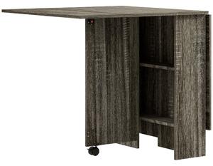 Tavolo Salvaspazio a Ribalta 140x75x74 cm fino a 6 Persone Rivestimento in Melamina Grigio