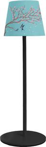 NEW MAJESTIC Lampada da Tavolo LED Senza fili Ricaricabile Design Moderno colore Azzurro - 120454 FL Alea Dulac