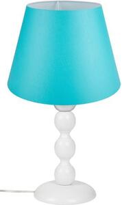 DecHome Lampada da Tavolo Stile Minimal in Legno e Tessuto Base Legno e Paralume Tessuto Attacco E27 Dimensioni 30x22 cm - Laguna