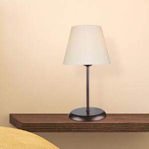 DecHome Lampada da Tavolo Stile Moderno in Metallo Base in Metallo con Paralume in Tessuto Attacco E27 Max 60W Dimensioni 25x39 cm colore Caff - 