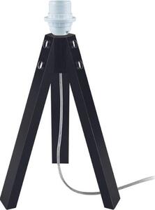 DecHome Lampada da Tavolo Stile Moderno in Legno e MDF Struttura a Treppiede Attacco E27 60 Watt Dimensioni 36,5x22 cm colore Nero - Deco