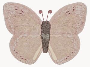 Tappeto per bambini fatto a mano Baby Butterfly, lavabile