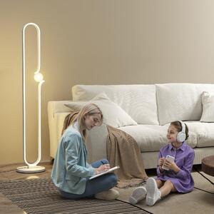 DecHome Lampada da Terra a LED a forma di Nota Musicale con Luminosit Regolabile e Pedale 28x28x145 cm colore Bianco