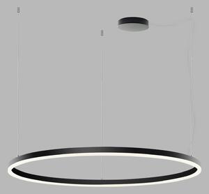 Lampadario LED dimmerabile CIRCLE P-Z CRI90, Variante: Ø 1000 x 33 x 2500 mm, 80 W, nero, DALI, 2CCT