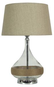 Lampada da tavolo ECO cromata grigia 1xE27x60W in tessuto, dimensioni: 62x40x40 cm, IP20, Candellux