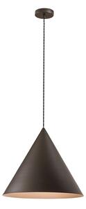 Lampadario conico perenz iconic 8408 gr e27 led 50cm grigio marrone metallizzato - Perenz