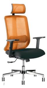 Sedia ergonomica certificata UNI EN 1335 arancione VERTIGO – Made in Italy