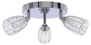 Moderno faretto da soffitto SHIBA - 3xG9, 15W, cromato / trasparente