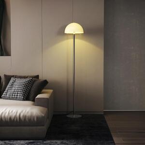DecHome Lampada da Terra Moderna con Paralume a Doppio Strato Piantana in Metallo e Acrilico colore Bianco