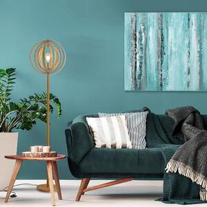DecHome Lampada da Terra Moderna con Paralume Girevole Piantana colore Legno