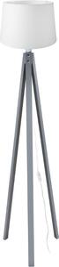 DecHome Lampada da Terra Stile Nordico in MDF e Tessuto Paralume in Tessuto Cilindrico Attacco E27 Interruttore On/Off Dimensioni 38x135 cm colore 