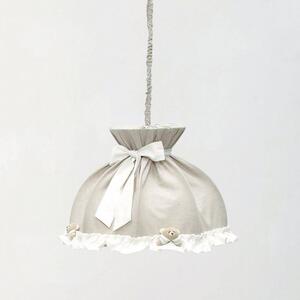 NANAN Lampadario Tato con Copetura in Cotone 50 cm colore Tortora