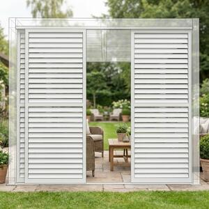 VivaGarden Laterale Scorrevole per Pergola Bioclimatica con Lamelle Orientabili 270 x 238 cm colore Bianco - GA802146-BIAN