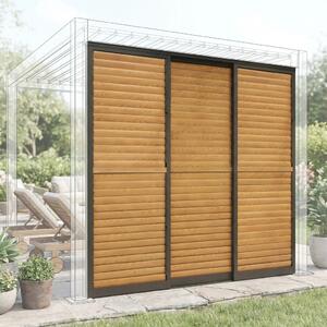 VivaGarden Laterale Scorrevole per Pergola Bioclimatica con Lamelle Orientabili 270 x 238 cm colore Marrone - GA802146-MRNE