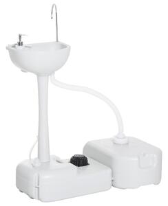 VivaGarden Lavabo da Esterno Portatile 2 Ruote Serbatoio Di Recupero e Serbatoio Di Acqua
