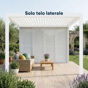 VivaGarden Laterale Scorrevole per Pergola Bioclimatica con Lamelle Orientabili 370 x 238 cm colore Bianco - GA802147-BIAN